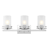 Tyrone Metal/Frosted Glass Contemporary Glam LED Vanity Light