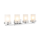 Tyrone Metal/Frosted Glass Contemporary Glam LED Vanity Light