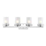 Tyrone Metal/Frosted Glass Contemporary Glam LED Vanity Light