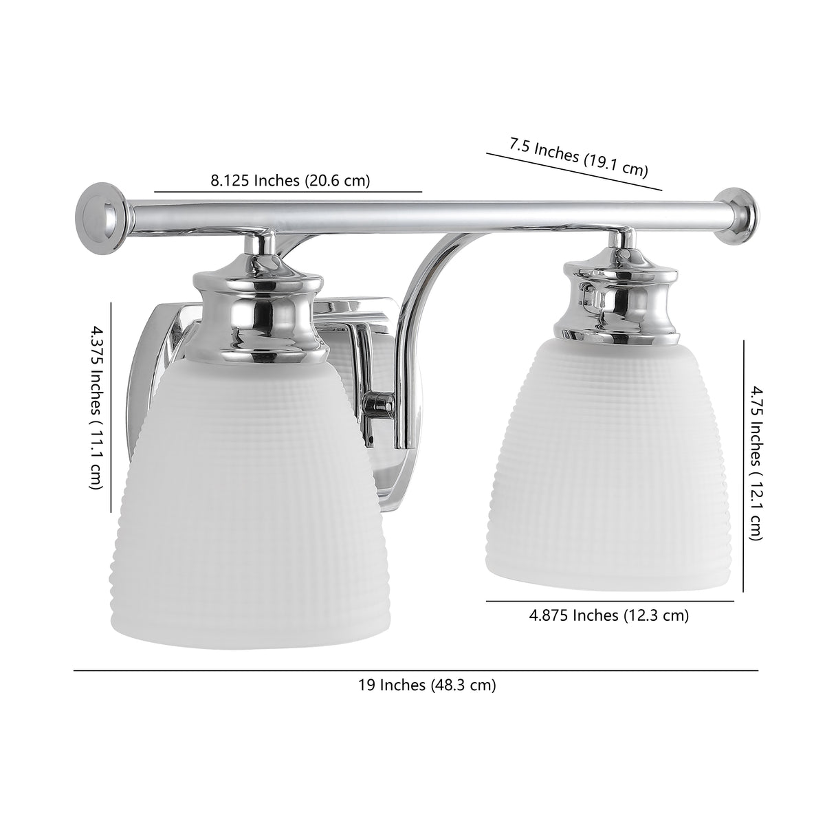 Wak Metal/Glass Contemporary Modern LED Vanity Light