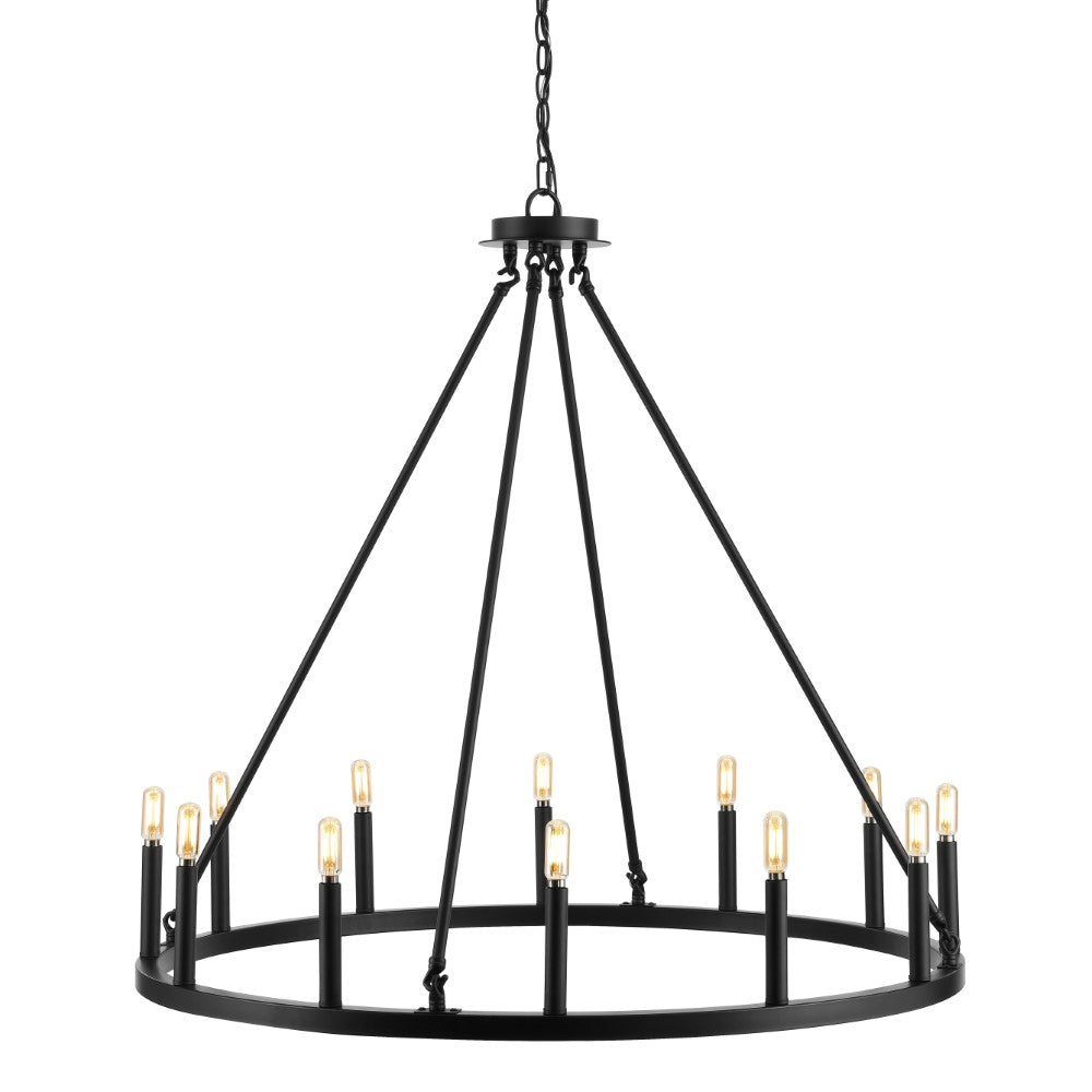 Ken Ring 28" Iron Rustic Farmhouse LED Chandelier