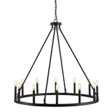 Ken Ring 28" Iron Rustic Farmhouse LED Chandelier