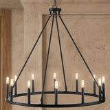 Ken Ring 28" Iron Rustic Farmhouse LED Chandelier