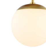 Thomas Bistro 7.75" Bohemian Farmhouse Iron/Frosted Glass LED Semi Flush Mount