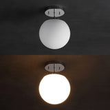 Thomas Bistro 7.75" Bohemian Farmhouse Iron/Frosted Glass LED Semi Flush Mount