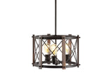 Converse 16" 3-Light Adjustable Iron Rustic Farmhouse LED Pendant
