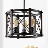 Converse 16" 3-Light Adjustable Iron Rustic Farmhouse LED Pendant