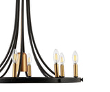 Mansfield Adjustable Iron Transitional Modern LED Chandelier