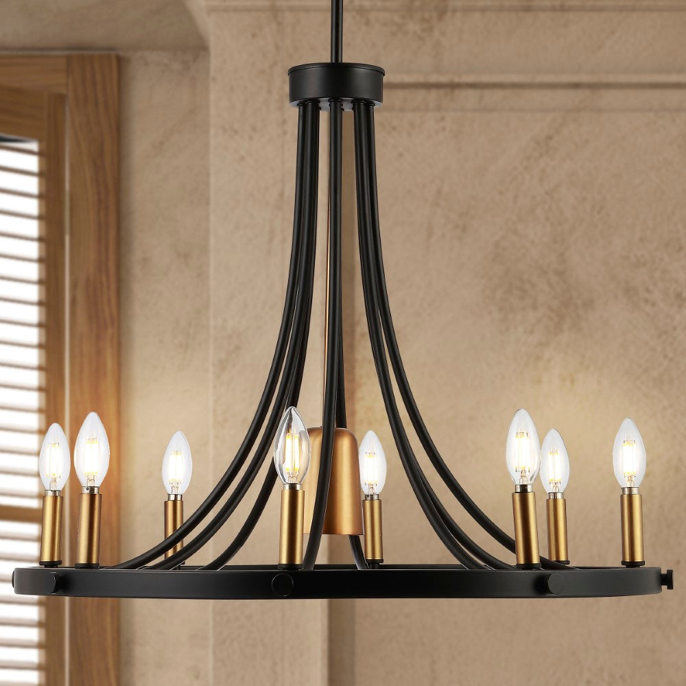 Mansfield Adjustable Iron Transitional Modern LED Chandelier