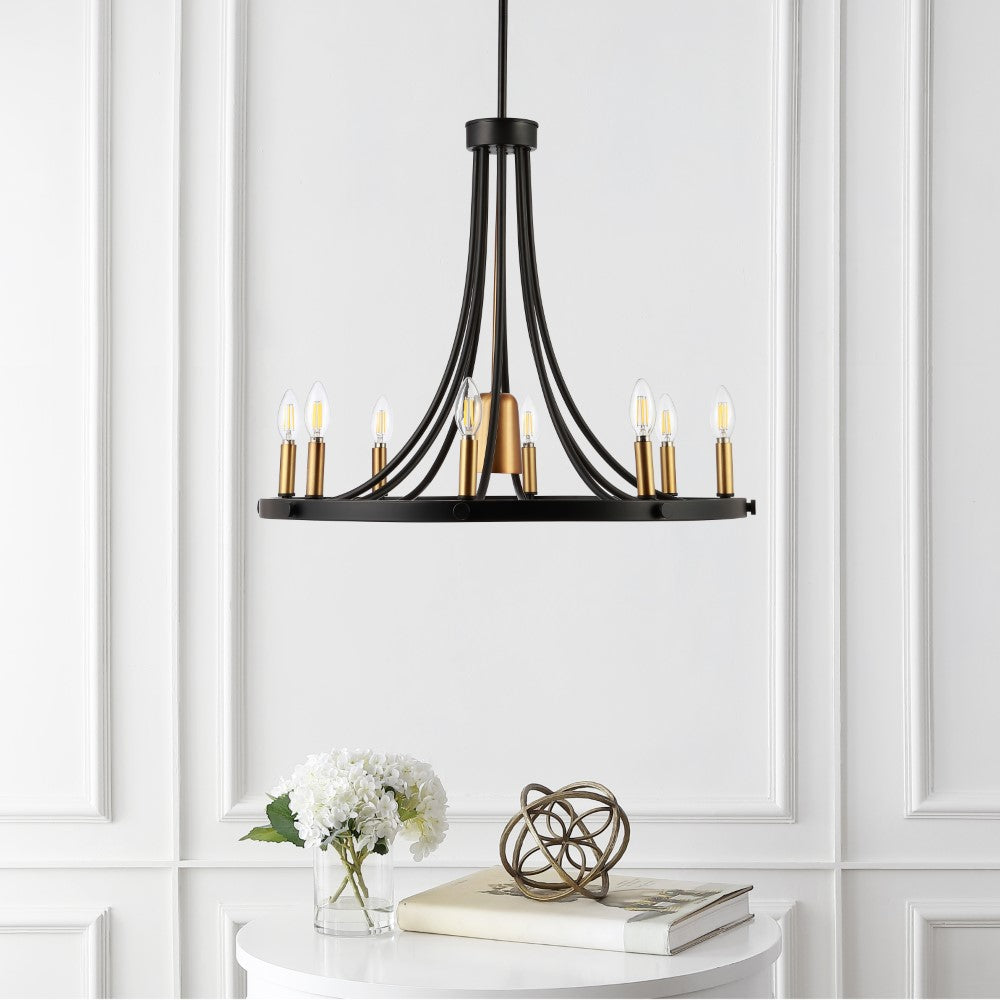 Mansfield Adjustable Iron Transitional Modern LED Chandelier