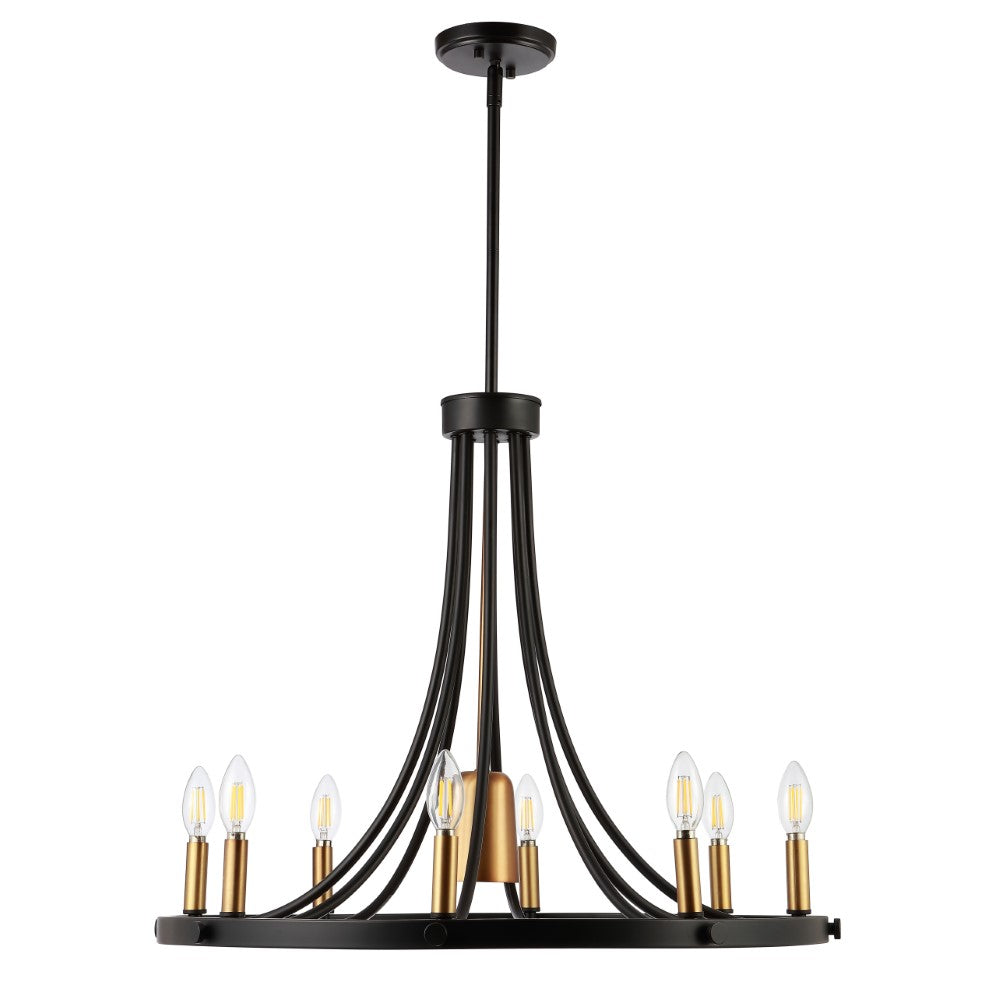 Mansfield Adjustable Iron Transitional Modern LED Chandelier