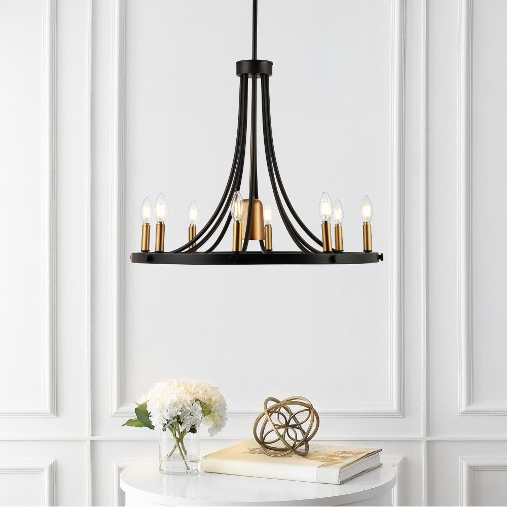 Mansfield Adjustable Iron Transitional Modern LED Chandelier
