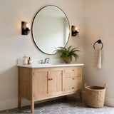 Pinewood Iron/Seeded Glass Rustic Farmhouse LED Vanity Light