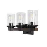 Pinewood Iron/Seeded Glass Rustic Farmhouse LED Vanity Light
