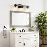 Pinewood Iron/Seeded Glass Rustic Farmhouse LED Vanity Light