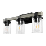 Pinewood Iron/Seeded Glass Rustic Farmhouse LED Vanity Light