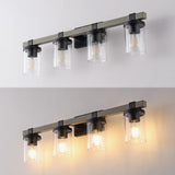 Pinewood Iron/Seeded Glass Rustic Farmhouse LED Vanity Light