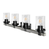 Pinewood Iron/Seeded Glass Rustic Farmhouse LED Vanity Light