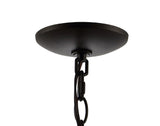 Quaddick 20" 3-Light Iron/Seeded Glass Rustic Farmhouse LED Chandelier