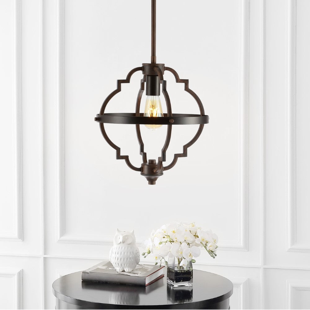 Tuxis 12.5" Adjustable Iron Rustic Industrial LED Pendant