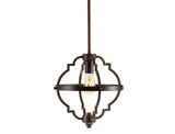 Tuxis 12.5" Adjustable Iron Rustic Industrial LED Pendant