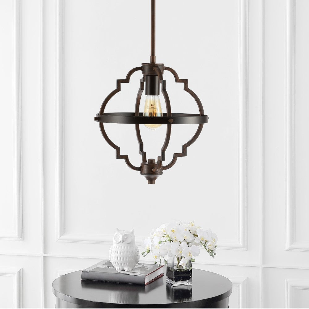 Tuxis 12.5" Adjustable Iron Rustic Industrial LED Pendant