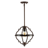 Tuxis 12.5" Adjustable Iron Rustic Industrial LED Pendant