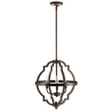 Tuxis 16.75" 3-Light Adjustable Iron Rustic Industrial LED Pendant