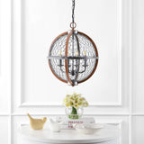 Comegys 16" 4-Light Adjustable Iron Rustic Industrial LED Pendant