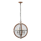 Comegys 16" 4-Light Adjustable Iron Rustic Industrial LED Pendant