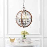 Comegys 16" 4-Light Adjustable Iron Rustic Industrial LED Pendant