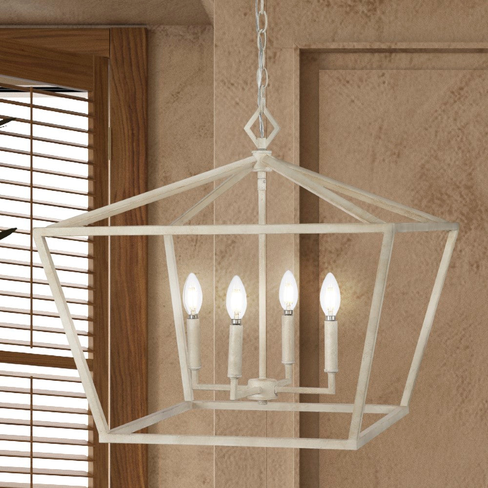 Zoar 23" 4-Light Adjustable Iron Rustic Glam LED Pendant
