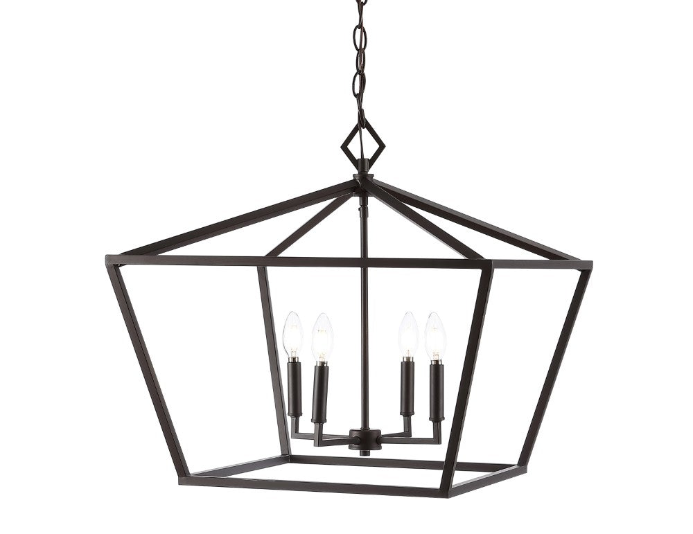 Zoar 23" 4-Light Adjustable Iron Rustic Glam LED Pendant