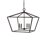 Zoar 23" 4-Light Adjustable Iron Rustic Glam LED Pendant