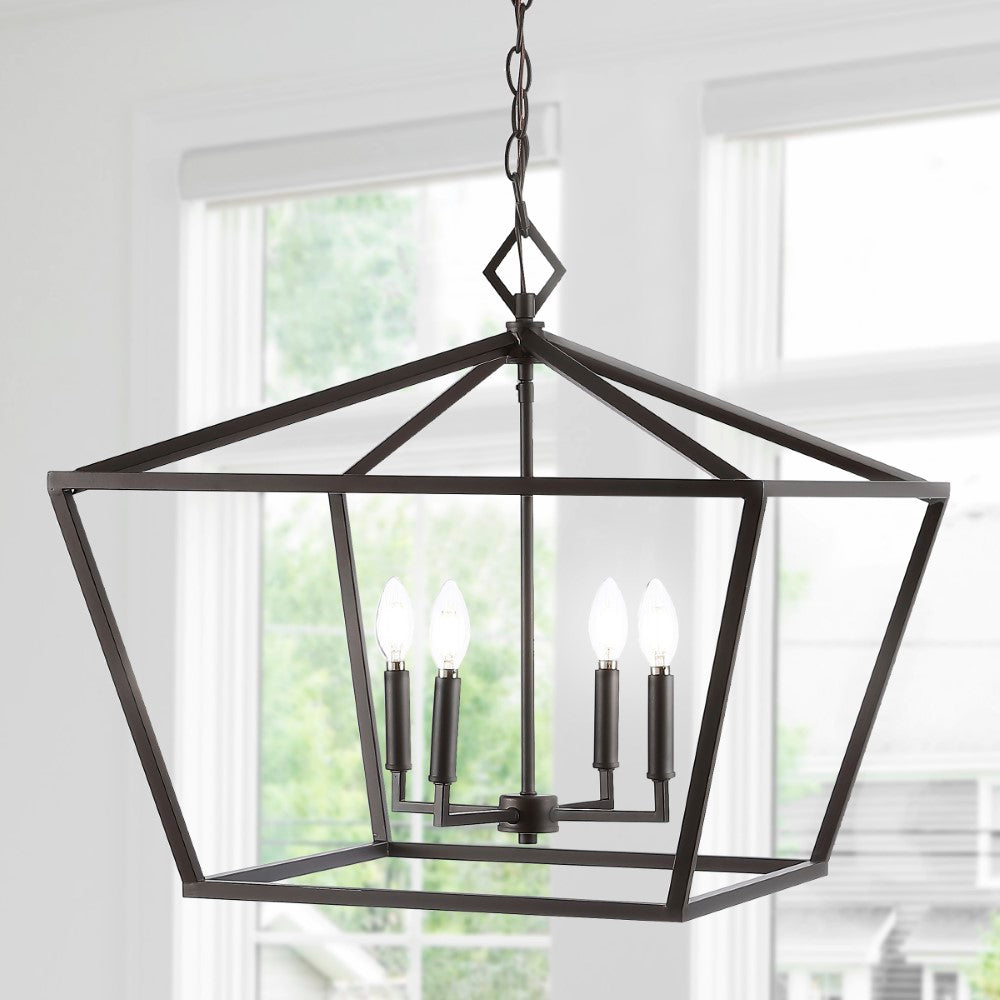 Zoar 23" 4-Light Adjustable Iron Rustic Glam LED Pendant