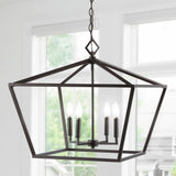 Zoar 23" 4-Light Adjustable Iron Rustic Glam LED Pendant