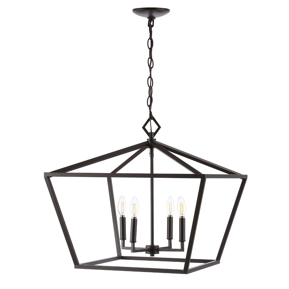 Zoar 23" 4-Light Adjustable Iron Rustic Glam LED Pendant