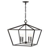 Zoar 23" 4-Light Adjustable Iron Rustic Glam LED Pendant