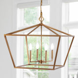 Zoar 23" 4-Light Adjustable Iron Rustic Glam LED Pendant