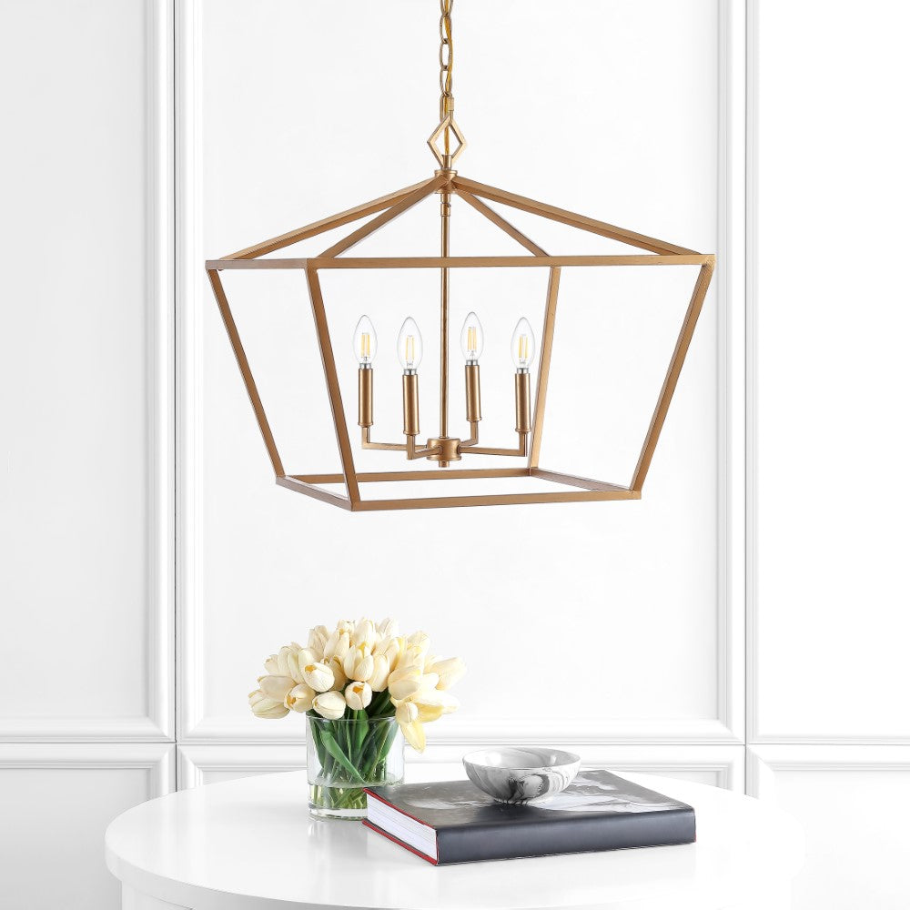 Zoar 23" 4-Light Adjustable Iron Rustic Glam LED Pendant
