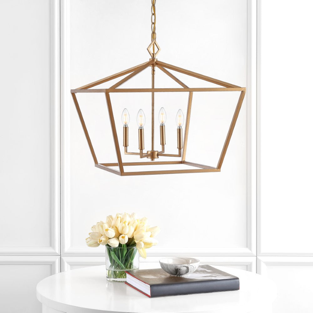 Zoar 23" 4-Light Adjustable Iron Rustic Glam LED Pendant
