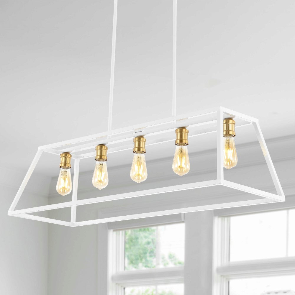 Moores Adjustable Iron Farmhouse Vintage LED Dimmable Pendant