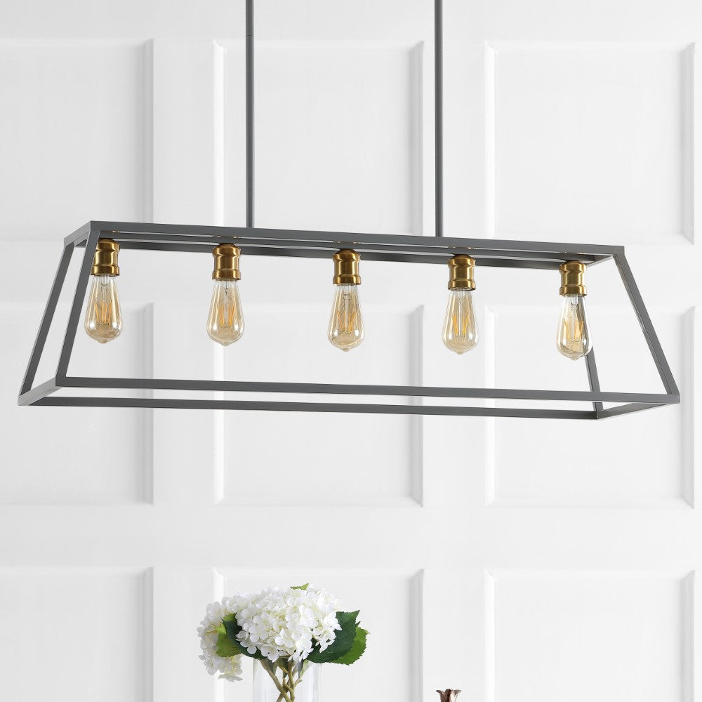 Moores Adjustable Iron Farmhouse Vintage LED Dimmable Pendant