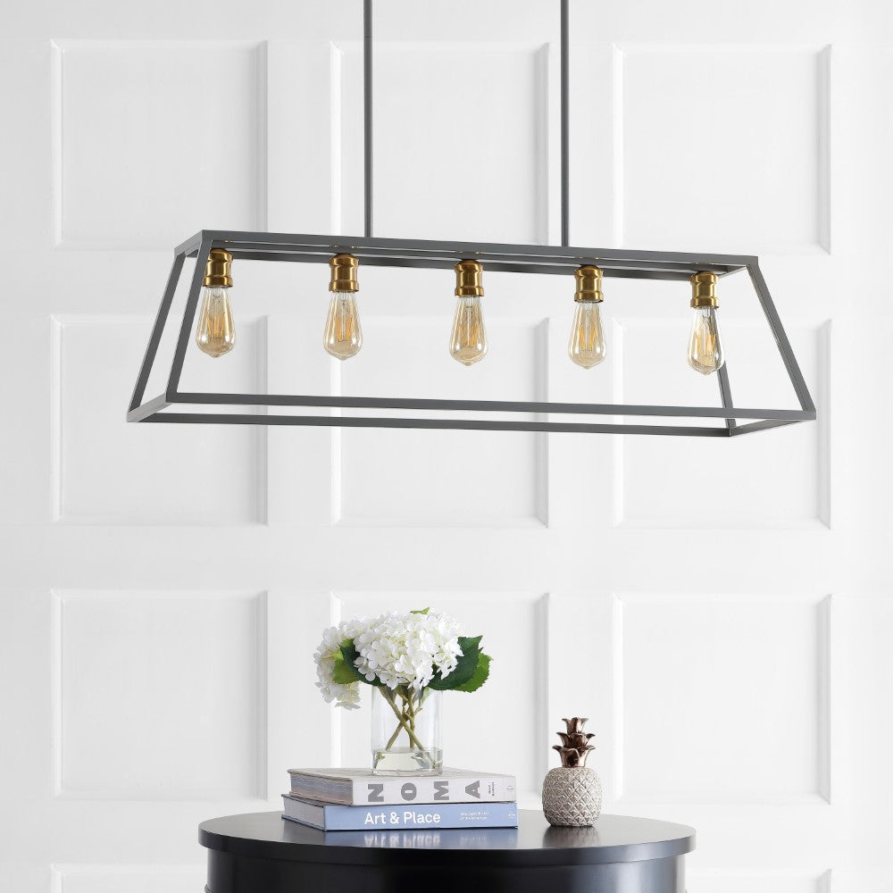 Moores Adjustable Iron Farmhouse Vintage LED Dimmable Pendant