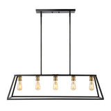 Moores Adjustable Iron Farmhouse Vintage LED Dimmable Pendant