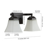 Wetherell Iron/Glass Modern Cottage LED Vanity Light