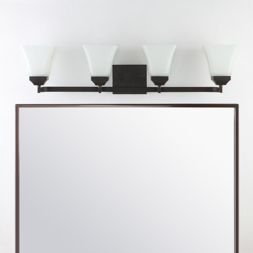 Wetherell Iron/Glass Modern Cottage LED Vanity Light
