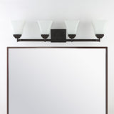 Wetherell Iron/Glass Modern Cottage LED Vanity Light