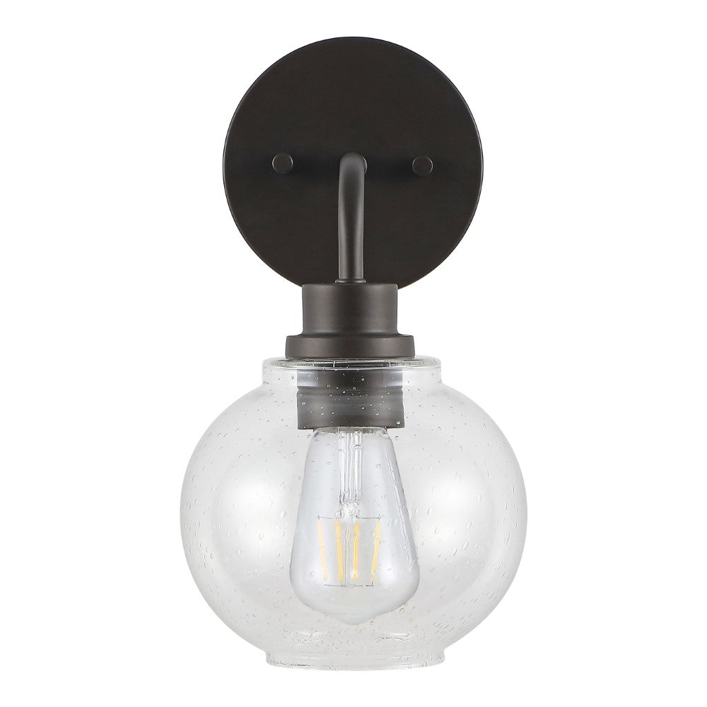 Bonnet Iron/Seeded Glass Cottage Rustic LED Vanity Light
