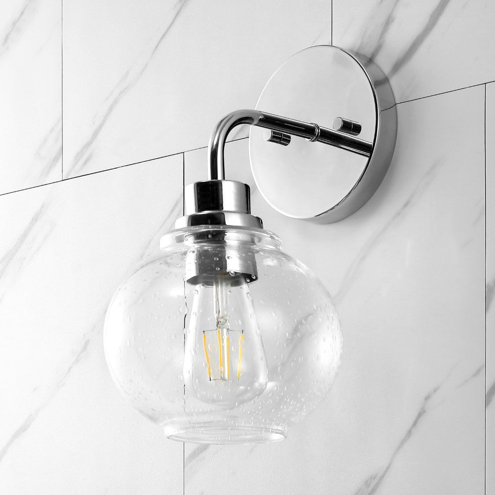 Bonnet Iron/Seeded Glass Cottage Rustic LED Vanity Light
